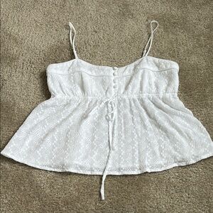 Heartloom White Smocked Tie Front Camisole Size XS